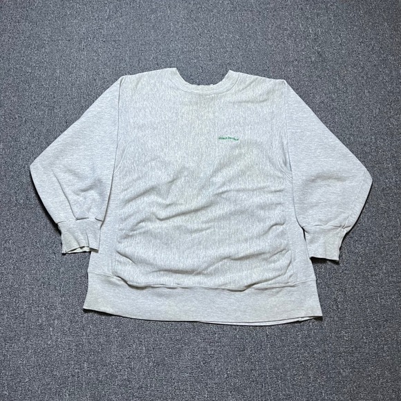 Vintage Majestic Lehman Brothers Sweatshirt XL Gray Reverse Weave 90s Collector
